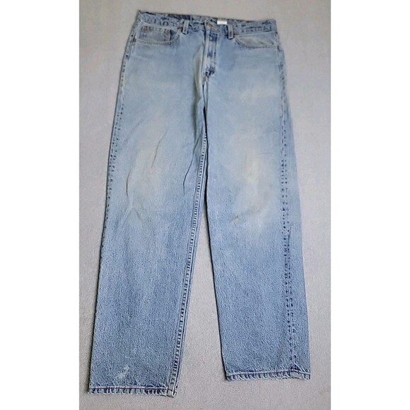 Vintage Levis 550 Jeans Mens 38 36x31 Baggy Taper High Distressed USA Workwear - Picture 1 of 16